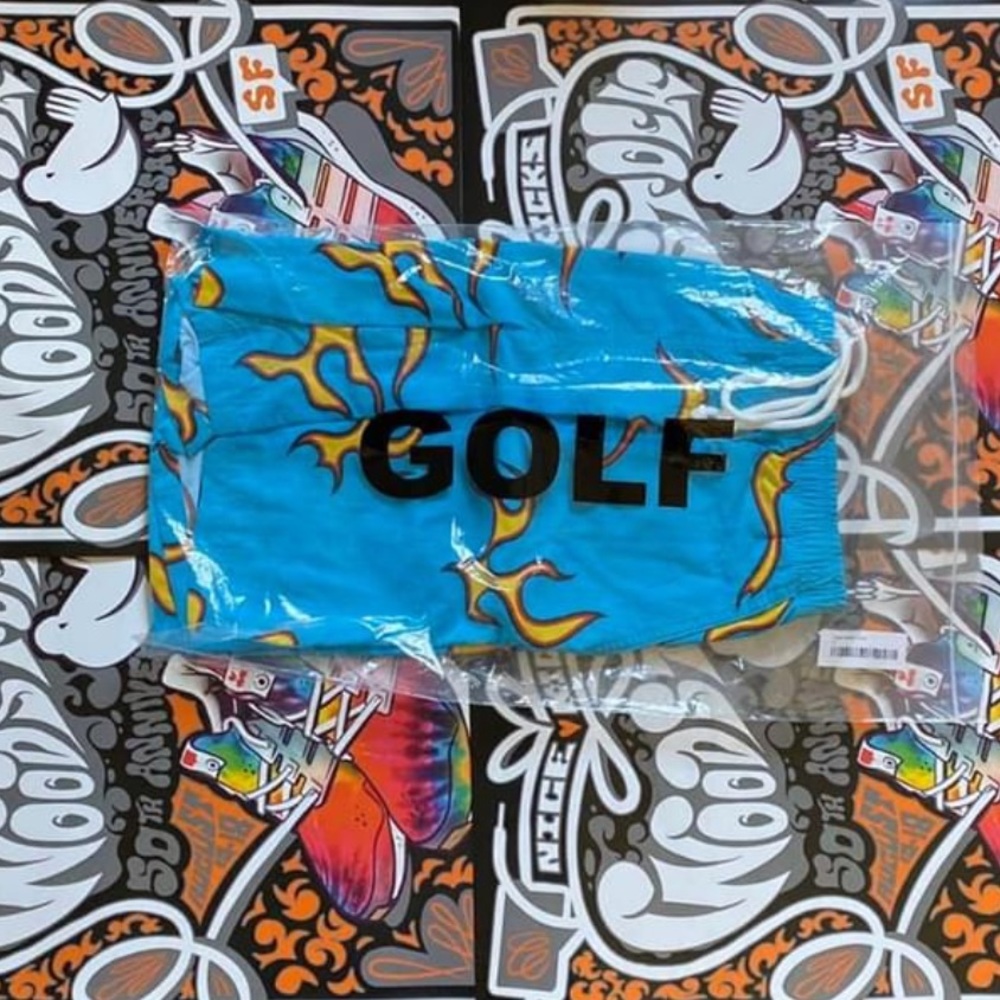 Blue flame golf wang shorts